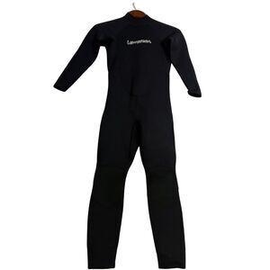 Lemorecn Full Wetsuit US 12 Black Long Sleeve Back Zip Neoprene Diving Surf
